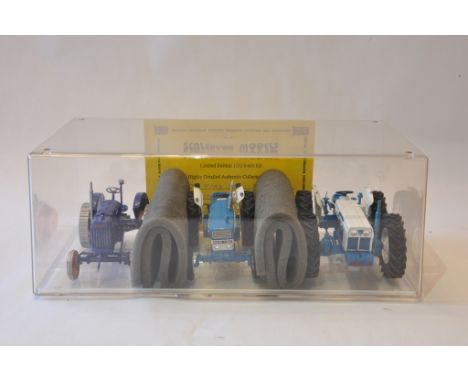 An Impressive Tractor Presentation Trio of Hand Built SCALEdown Model Tractors comprising Fordson E27N Roadless Half Trac, Co