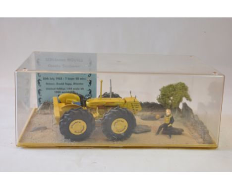 Bespoke Presentation of SCALEdown 1/32 County Seahorse Tractor at work. Excellent. 