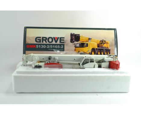 TWH 1/50 scale Grove GMK 5130-2/5165-2 All Terrain Crane in Red / White with Luffing Jig. Mint with Box. 