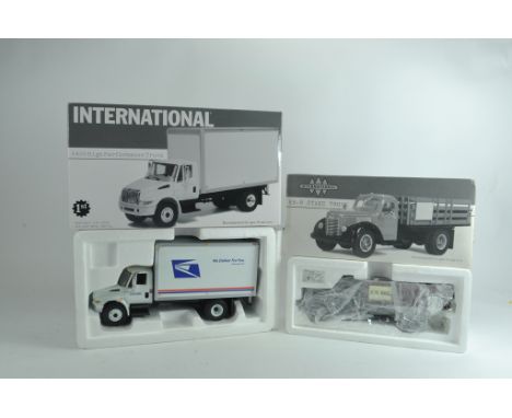 First Gear 1/34 Scale International High Performance Truck (USPS) plus International Stake Truck (US Mail). Near Mint in Boxe