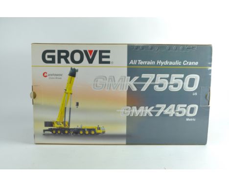 NZG 1/50 Scale Grove GMK 7550 8 Axle Mobile Crane. 550 Ton. Mint in Box. Very Large Model Display when fully assembled.