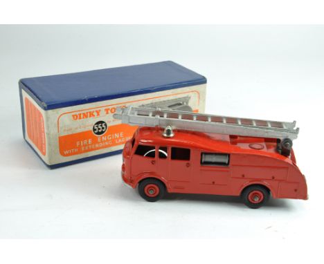 Dinky No.555 Fire Engine with extending ladder. Generally Very Good to Excellent in Very Good Plus Box.