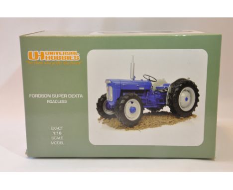 Universal Hobbies 1/16 scale Fordson Super Dexta Roadless Tractor. Mint in Box.