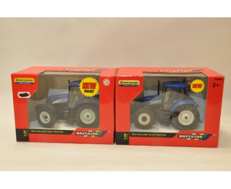 Britains 1/32 New Holland T6070 plus New Holland T6.175 Tractor Duo. Mint in Boxes. (2)