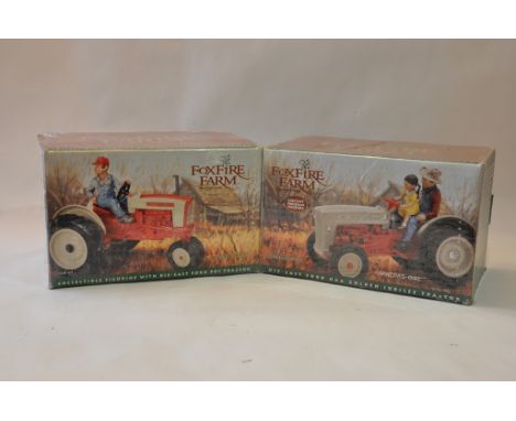 Scarce Ertl Foxfire Farm Ford Tractor Duo. Special Editions. Mint in Boxes. (2)