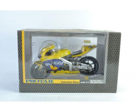 Protar 1/9 scale Honda Max Biaggi Motorbike. Mint in Box.