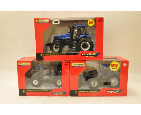 Britains 1/32 New Holland T8.435, New Holland T6020 with loader plus New Holland LM7.42 Telehandler Tractor and Machinery Mod