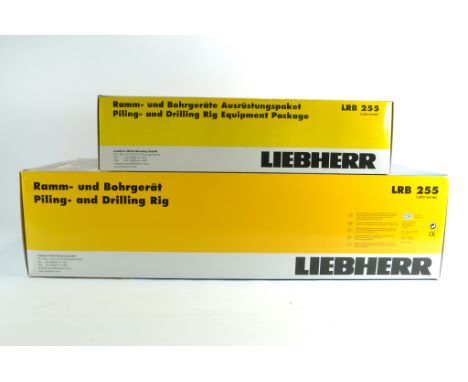 NZG 1/50 scale No. 668 Liebherr LRB 255 Pilling and Drilling Rig plus No. 255 Accessory Set. Mint in Boxes. (2)