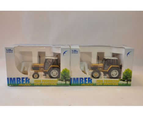 Imber Models 1/32 Scale Ford 5640 Industrial Models. 2WD and 4WD Versions. Mint in Boxes. (2)