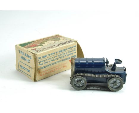 Triang Minic (UK) No.11M Tractor. Blue. Very Good (some rust) in Fair Plus Box.