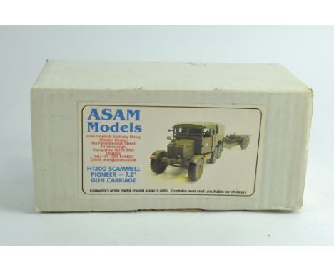 ASAM Models 1:48 scale Scammell Pioneer Truck with 7.2" Gun Carriage. Complete Kit. 