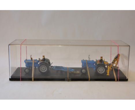 Corgi Ford 5000 Tractor Duo with Plough and Shovel Attachments. In Presentation Case. 