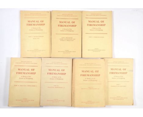 Manual of Firemanship - seven copies, 1960's 