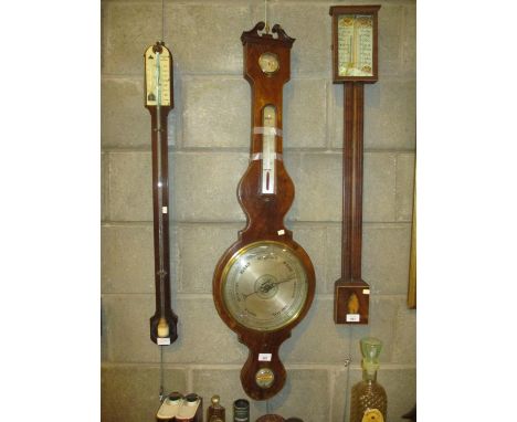Inlaid Mahogany Banjo Barometer by D. Bett 