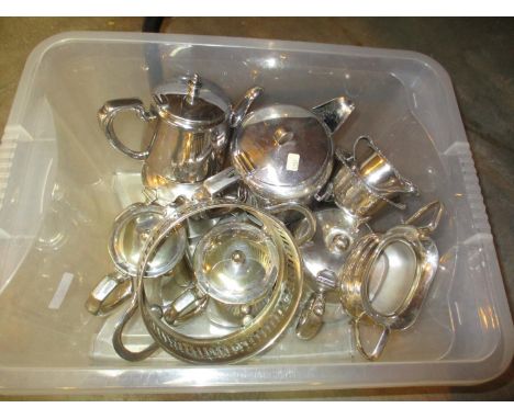 Box of Silver Plated Items 