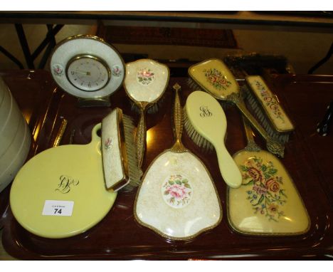 Estyma Dressing Table Clock, Hand Brushes and Mirrors 