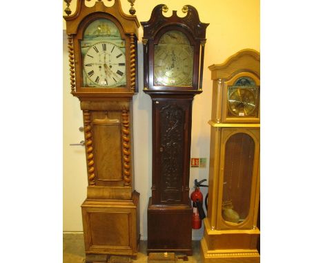 Joseph Taylor Perth 8 Day Mahogany Longcase Clock having a Brass Arch Top Dial 