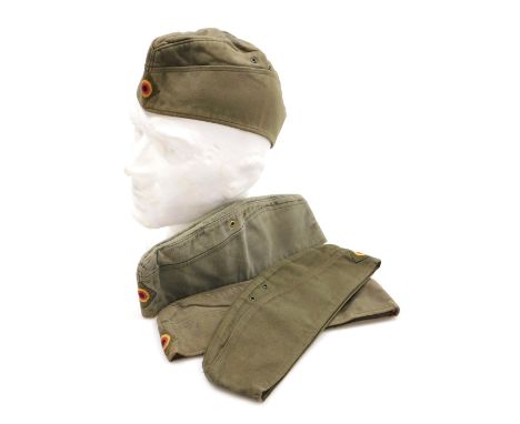 Four German Army forage side caps, post WWII. 