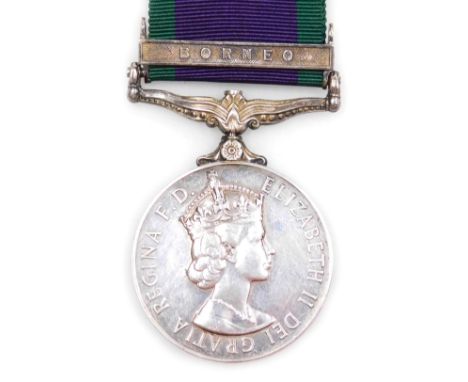 A Queen Elizabeth II General Service Campaign medal 1962-2007, inscribed to 23881313 Gnr. R J Stabler, Royal Artillery, with 