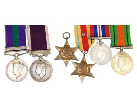 A George VI medal group, comprising 1939-45 British War medal, Defence medal, Africa Star with 8th Army insignia, 1939-45 Sta