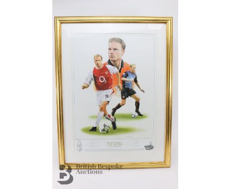 Two limited edition signed Arsenal footballers prints, each signed by player and artist Gary Brandham. Includes Thierry Henry
