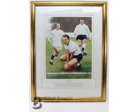 A limited edition print signed by Tottenham Hotspur player Jimmy Greaves and artist Gary Keane, limited edition number 109/30