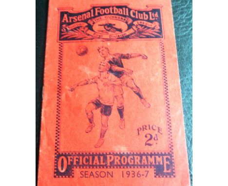 1936-37 ARSENAL V MANCHESTER UNITED FA CUP
FA Cup 4th Round 30th January 1937, slight marks