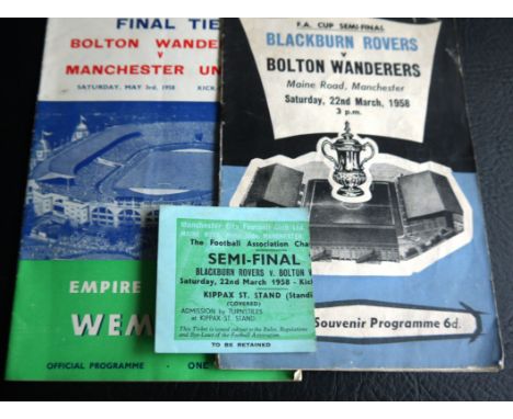1958 FA Cup final programme, Semi - final programme &amp; ticket
Fair / good&nbsp;