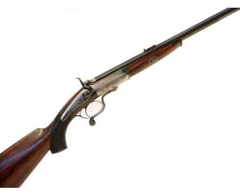Smyth .360 rook rifle, serial number 1698 to the trigger guard tang and action, the 28inch octagonal barrel marked with barre