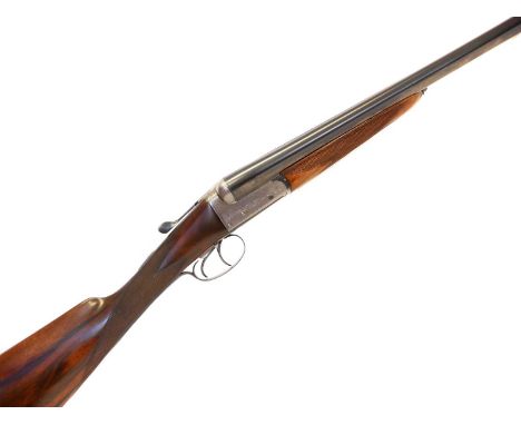 Chas Osbourne 12 bore side by side shotgun, serial number AK106, 28inch barrels with quarter and half chokes, 2.5inch chamber