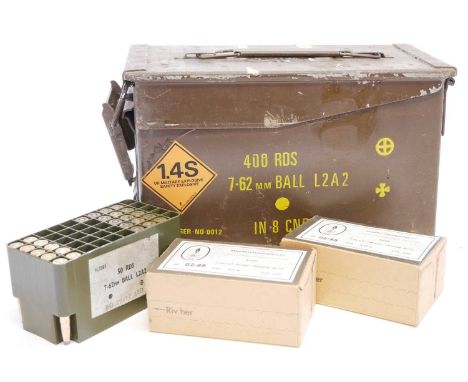 7.62 ammunition, to include 216 rounds of Radway Green, 100 rounds of Danish Ammunitionsarsenalet, and ten rounds of S&B ammu