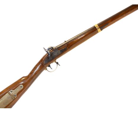 Antonio Zoli 58 calibre percussion muzzle loading shotgun, serial number 21980, modelled after a Remington 1863 Zouave rifle,