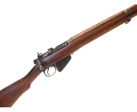 Deactivated Lee Enfield Long Branch No.4 Mki* bolt action .303 rifle, serial number 12L2768 but also numbered 6406, the bolt 