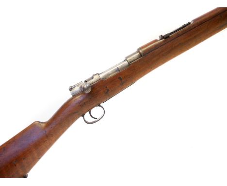 Loewe Mauser 7x57 bolt action rifle, serial number B8798, the bolt with missmatching number, 30 inch barrel secured by two ba