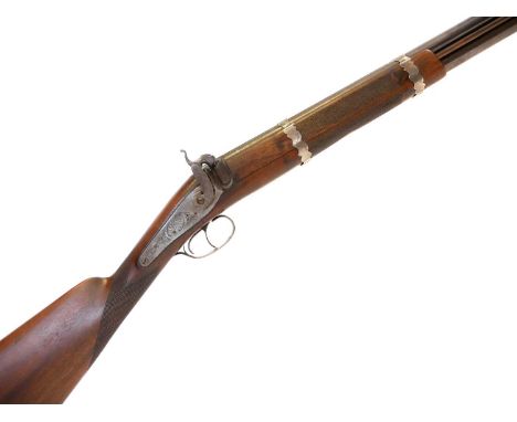 Beretta 12 bore over and under percussion muzzle loading shotgun, serial number X00010B, 30inch barrels both with quarter cho