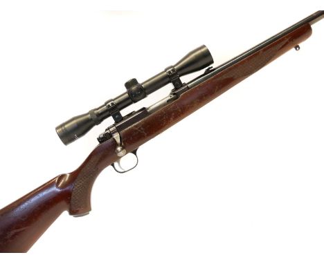 Ruger 77-44  .44 Remington Magnum bolt action rifle, serial number 740-06514, 18 inch barrel with fold down rear sight and fi