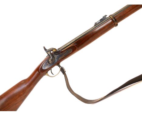Euroarms .58 percussion Enfield muzzle loading shotgun, serial number 11618, 32inch barrel secured by two bands and fitted wi