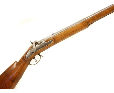 Swiss 17.6mm Model 1817/42 Artillery model percussion musket, 33.5inch sighted Spanish form barrel stamped with the number 20