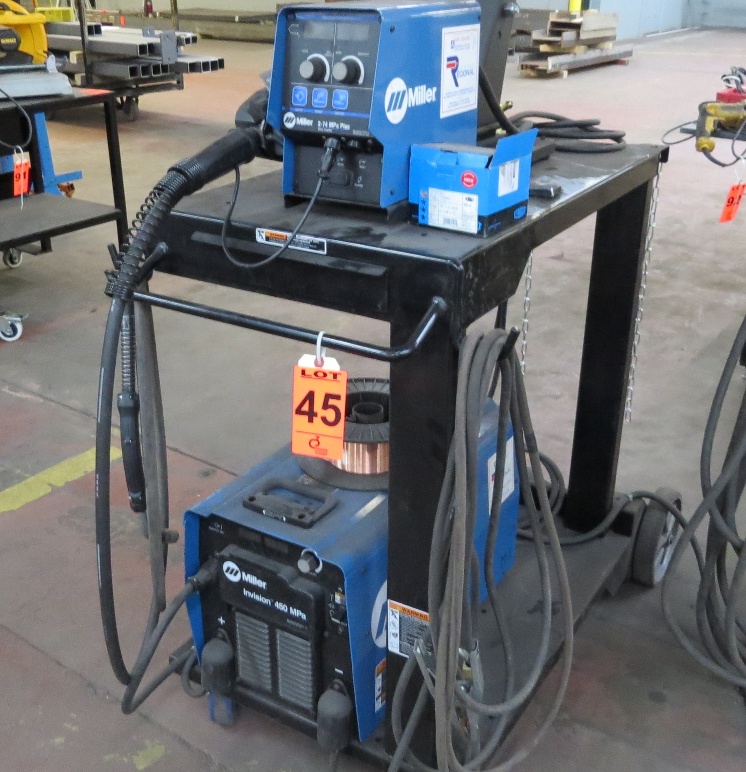 Miller Model Invision 450 MPA Electric Powered Welder c/w Miller Model ...