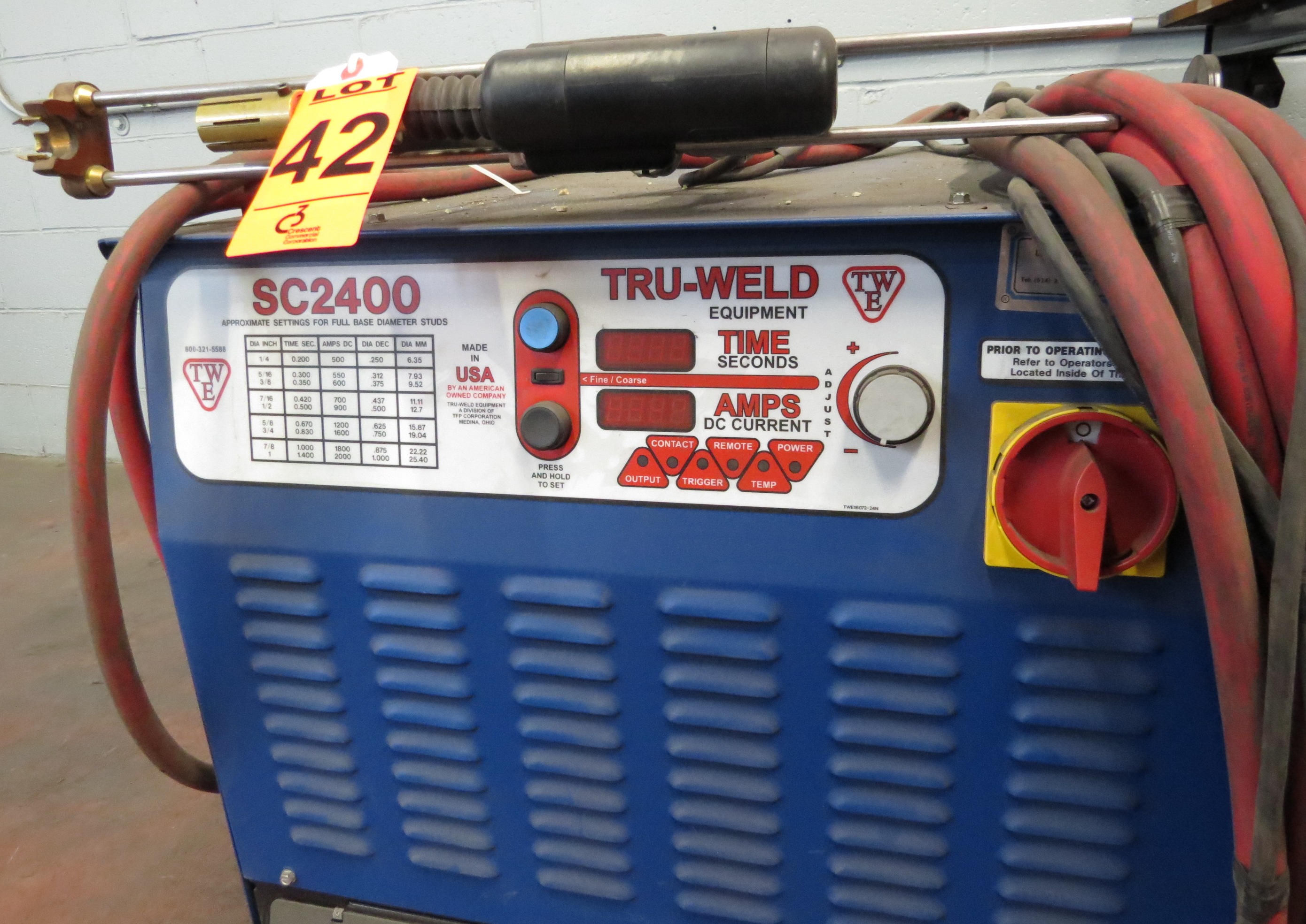 Tru Weld Stud Welder w acc. Model SC2400 s/n 2400248