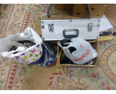 Quantity of guitar & other musical instrument accessories including guitar leads, patch leads, pedal tuner, straps, plus a mi