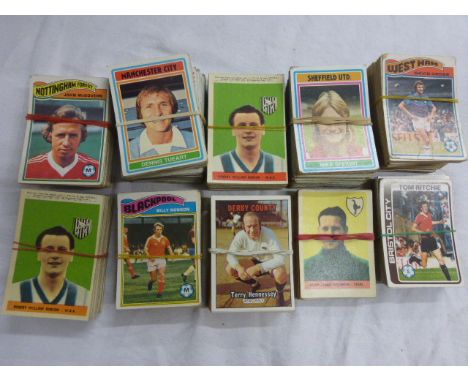 Football Trade Cards - Collection of vintage cards including ABC & Topps plus a Soccer Picture Card album