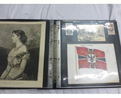 Postcards - Album containing an interesting collection of vintage cards mainly featuring German Empire and the Royal Family o