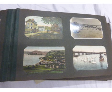 Album of postcards with collection of vintage postcards mainly UK with any Wiltshire, Chippenham etc
