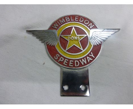 Vintage Wimbledon Dons Speedway metal badge