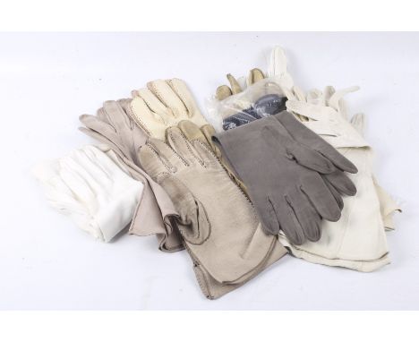 Ten pairs of vintage women's gloves. Including nine pairs of kid leather and another