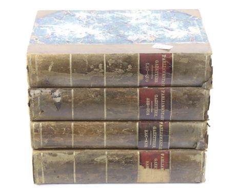 Vintage books: Four volumes of 'Parliamentary Gazetter', 1843, A Fullerton & Co. 