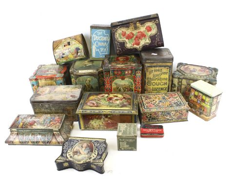 A collection of assorted vintage product advertising tins. Including Keen, Robinson & Co Ltd, Jacob's Cream Crackers, etc. Ma
