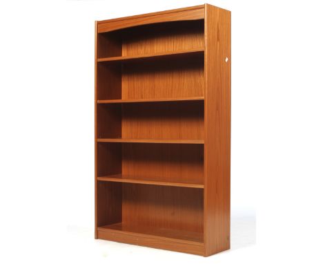 A freestanding bookcase with three adjustable shelves. L90cm x D28cm x H148cm Condition Report: In a fair condition, some lig