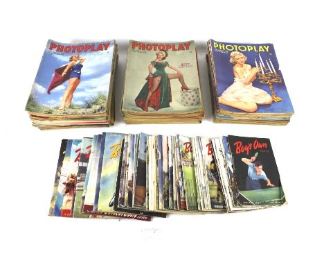 A large collection of mostly 1950s vintage magazines. Including Photoplay film magazine and Boy's Own Paper Condition Report: